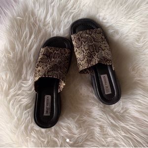 Steve Madden snake print platforms